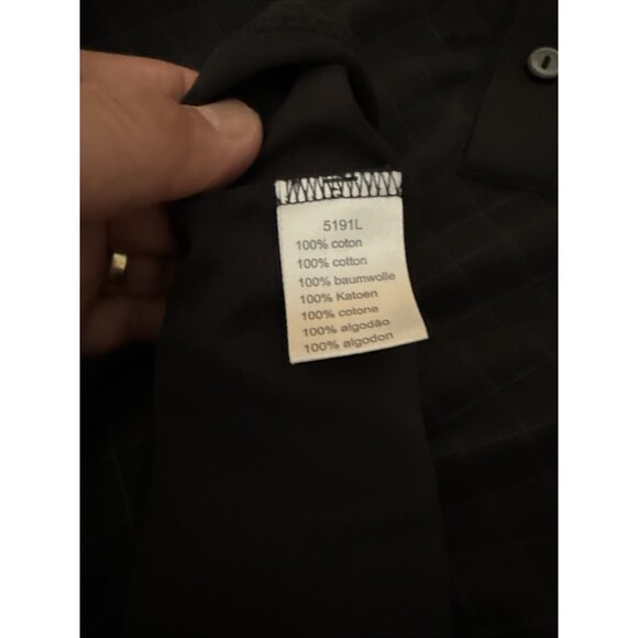 Lacoste Long Sleeve Black Diamond Pattern Polo Crocodile 5191L | Men’s 5 (Large) - Picture 9 of 9